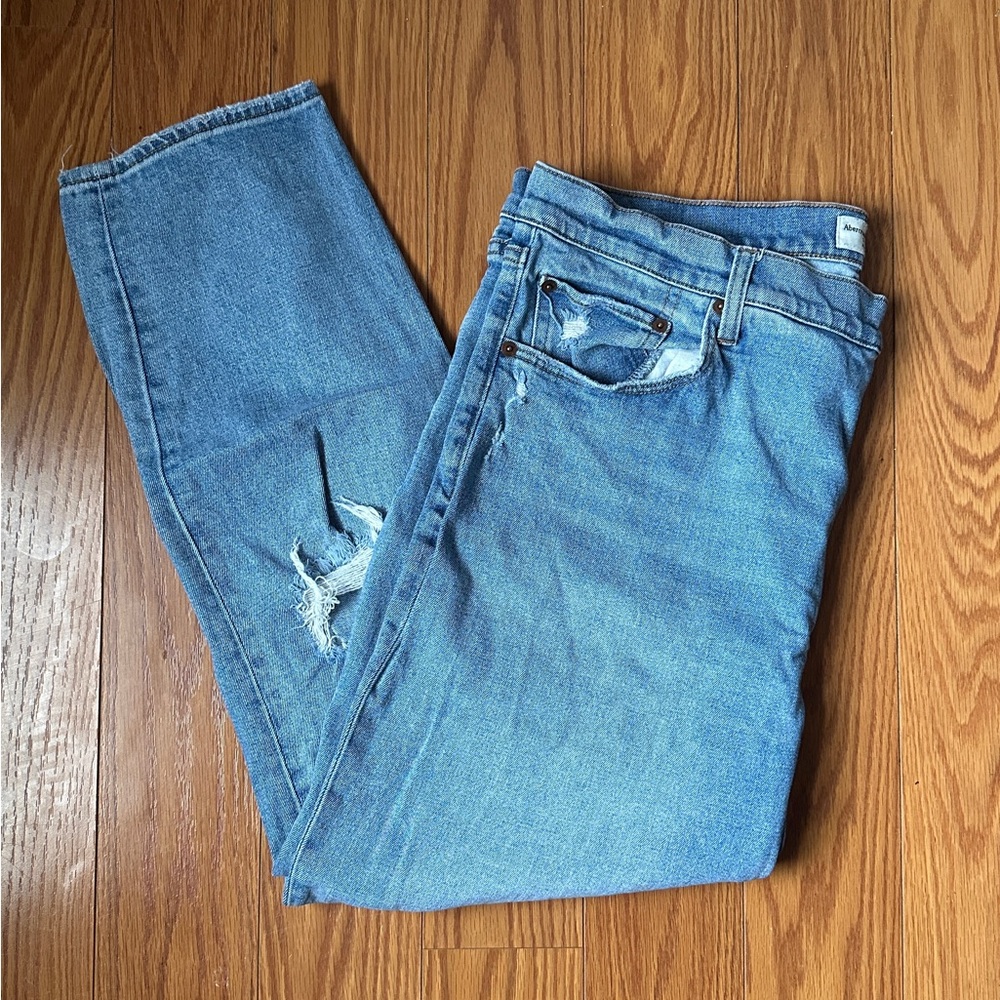 Abercrombie Light Blue Denim Mom Jean